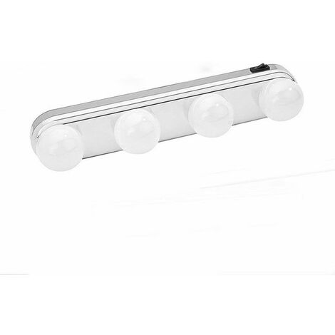 Mirror Lights, co.ukont Mirror Makeup Lighting, Wall Lamp, Bathroom Light Photo co.ukont Lamp with 4 LED Bulbs and Powerful Suction Cups