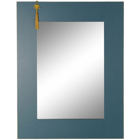 Mirror MDF FIR 70x2.5x90 Oriental Blau MDF Firmaterial Multicolor -Farbfamilienspiegel Details