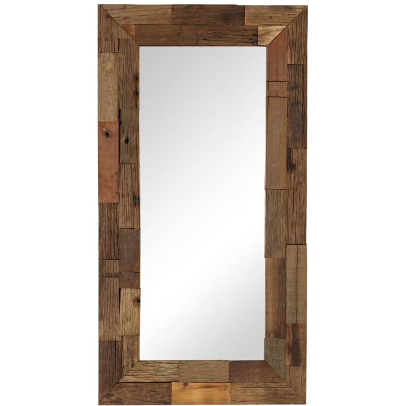 Mirror Solid Reclaimed Wood 50x110 cm Vidaxl