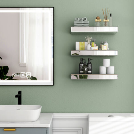 Mirror wall shelf 3-pack 37cm13.5cm4cm