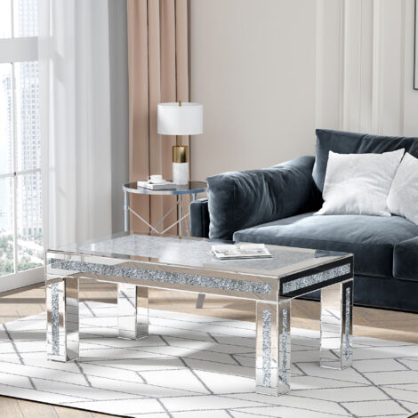 Mirrored 4 Leg Coffee Table