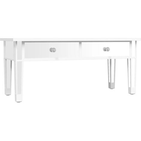 Mirrored Coffee Table 106x45x45 cm Engineered Wood and Glass vidaXL