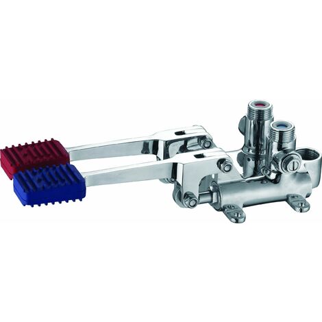 Miscelatore a due pedali con regolatore Tecom DR2P  Cromo
