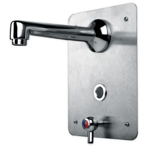 MISCELATORE A FOTOCELLULA PER LAVABO A CANALE Alim. Batteria 6V - Cromo TREMOLADA