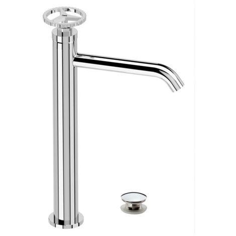 Miscelatore alto lavabo con scarico click-clack e troppo pieno - serie Chrono