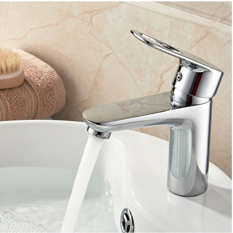 Trade Shop - Miscelatore Bagno Lavandino 5948 Piletta Scarico Filtro Fisso Doppio Foro -