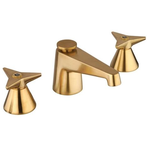 Miscelatore batteria lavabo a 3 fori in finitura ottone spazzolato Mamoli Gio Ponti 45100000005G Ottone spazzolato