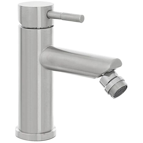 Miscelatore bidet acciaio spazzolato con piletta click-clack  York