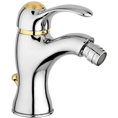 Miscelatore bidet colore cromo-oro con piletta di scarico 1"1/4 Paffoni Flavia FA135CO  Cromo/Oro - FLAVIA