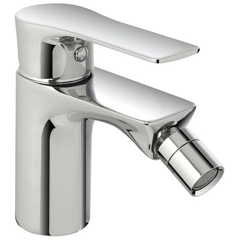 Miscelatore bidet Flat in ottone cromato con piletta click clack