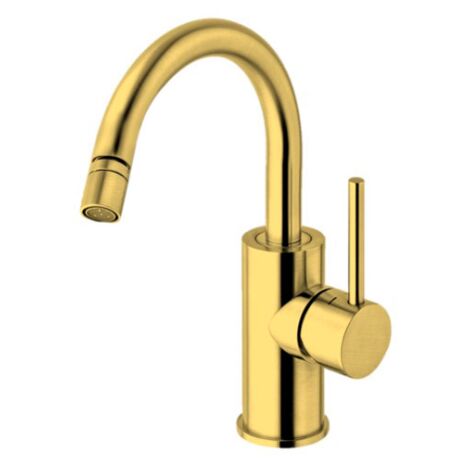 Miscelatore bidet Honey Gold Spazzolato con canna orientabile Paffoni serie Light LIG138HGSP  Ottone - Honey Gold Spazzolato