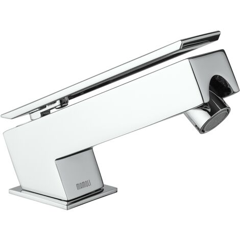 Miscelatore bidet in colore ottone cromato con leva flat Mamoli Mendini 58530000C001  Cromo - Piletta clic clac 1"1/4