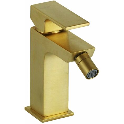 Miscelatore bidet modello quadro oro spazzolato Gattoni SQUARE 2564/25SG  Oro Spazzolato