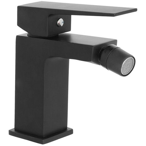 Miscelatore bidet squadrato nero opaco Kubo con scarico click clack