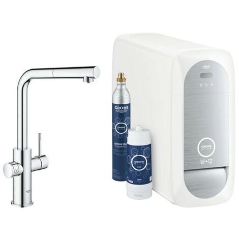 Grohe Blue Home con rubinetto bocca a L e doccetta estraibile per gasatura acqua | 31539000