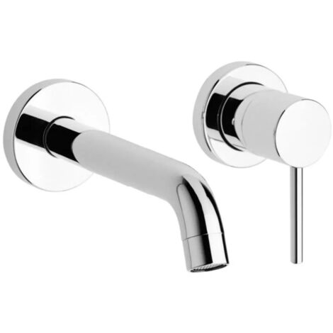 Miscelatore cromato a 2 fori per lavabo a parete COX
