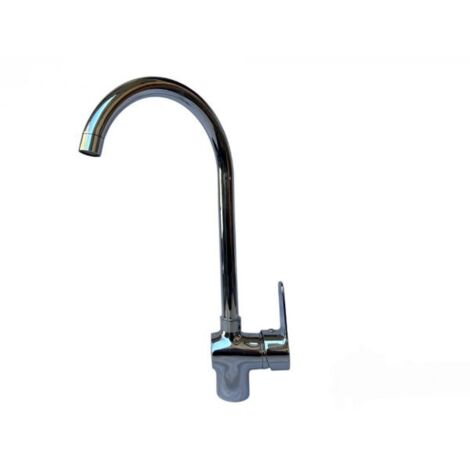 Miscelatore cucina mix lavello rubinetto alto cromo lucido mod praiano