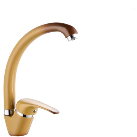 Miscelatore cucina mix lavello rubinetto colore terra di francia mod vancouver