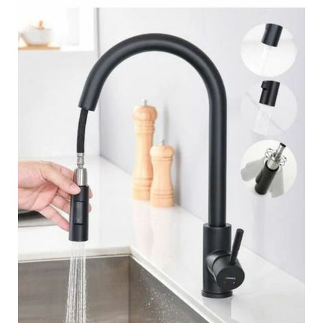 Miscelatore cucina rubinetto con doccetta estraibile monocomando cromato 79571
