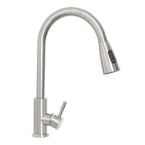 FORIOUS Rubinetto Lavello Cucina, Miscelatore Cucina Con Doccetta  Estraibile Rubinetti Per Lavelli Da Cucina, Acciaio Inox -  -  Offerte E Coupon: #BESLY!