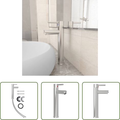 Miscelatore da bagno -  Rubinetto Miscelatore da Bagno Argento 12x30 cm