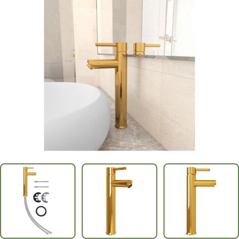 Miscelatore da bagno -  Rubinetto Miscelatore da Bagno Oro 12x30 cm