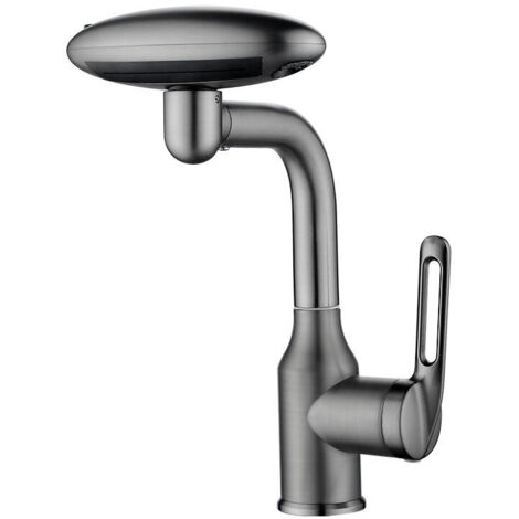 Miscelatore da cucina, rubinetto flessibile girevole a 360° per bagno, rubinetto per lavabo con superficie spazzolata, miscelatore per lavello con 4 modalità di regolazione del flusso d'acqua