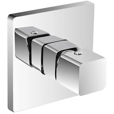 Miscelatore doccia ad incasso in ottone cromato completo di corpo a muro Lotus