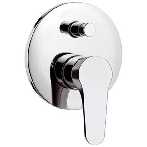 Miscelatore doccia ad incasso in ottone cromato con deviatore di Rubinetterie Mariani Linea Surf