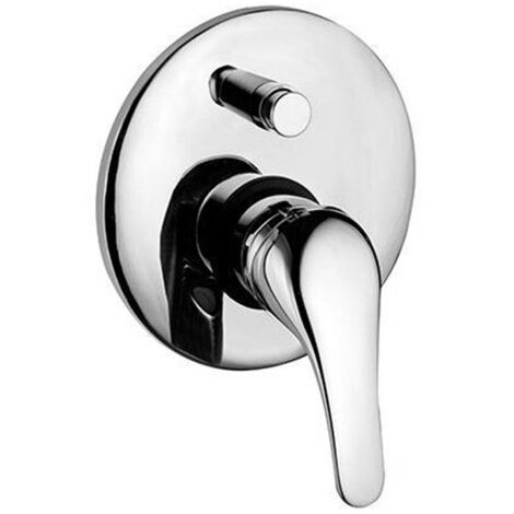 Miscelatore doccia ad incasso in ottone cromo con deviatore a due vie di Rubinetterie Mariani Linea Astro