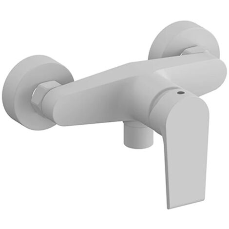 Miscelatore doccia esterno Mariani serie Artic in ottone bianco opaco