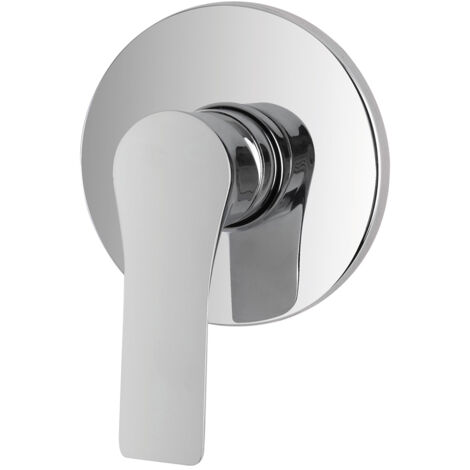 Miscelatore doccia Flat in ottone cromato con corpo incasso incluso