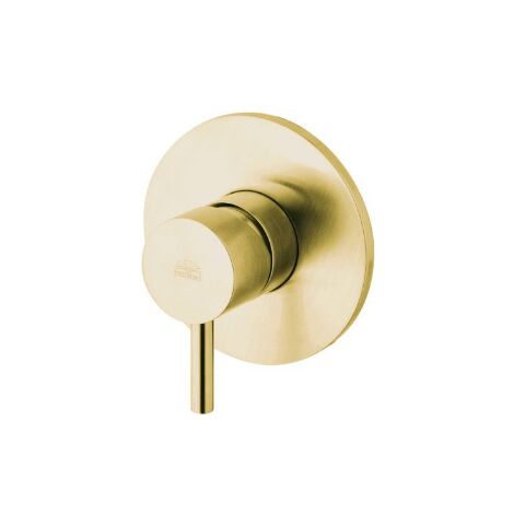 Miscelatore doccia Honey Gold Spazzolato ad incasso Ø 116 mm Paffoni serie Light LIG011HGSP  Ottone - Honey Gold Spazzolato