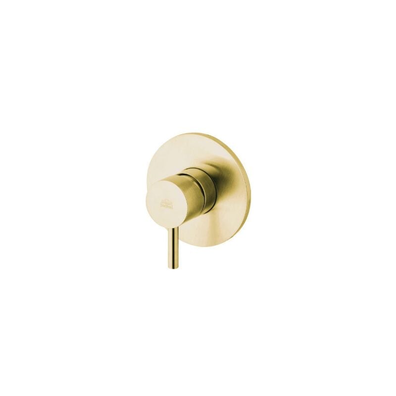 Miscelatore doccia Honey Gold Spazzolato ad incasso ø 116 mm Paffoni serie Light LIG011HGSP Ottone - Honey Gold Spazzolato