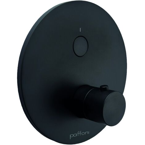 Miscelatore doccia incasso ad 1 funzione solo parte esterna colore nero opaco Paffoni Compact Box CPM013NO  Nero opaco