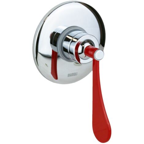 Miscelatore doccia incasso ad 1 uscita con maniglia rossa Mamoli Paola&TheBathroom 394600000C21  Rossa