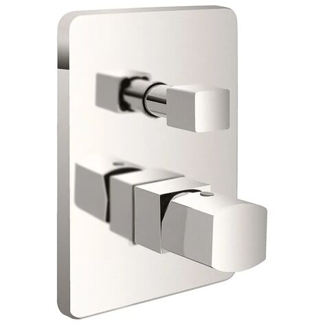 Miscelatore doccia incasso con deviatore in ottone color nichel Lotus