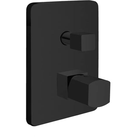 Miscelatore doccia incasso con deviatore in ottone nero opaco Lotus