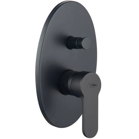 Miscelatore doccia incasso con deviatore nero opaco serie Paco