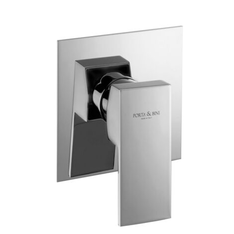 Miscelatore Doccia Incasso piastra SLIM serie Kiki Porta &amp Bini Colore a scelta Nero Opaco