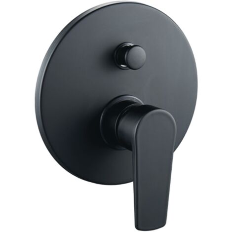 Miscelatore doccia parete africa incasso con deviatore ottone colore nero opaco confezione 1