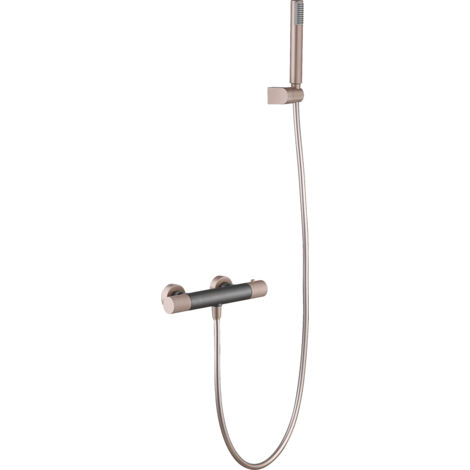 Miscelatore Doccia Termostatico Line Grigio Opaco Champagne Imex Imex Btd038 5gc