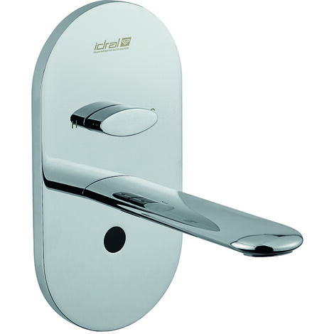 Miscelatore elettronico per lavabo da incasso con bocca di erogazione alimentatore da rete 230V Serie 700 Idral 700.A9/1R  Cromato