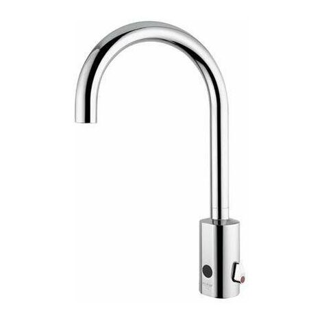 Miscelatore elettronico per lavabo/lavello con bocca alta orientabile Idral Curve 02506-02506/R  Batteria 6V