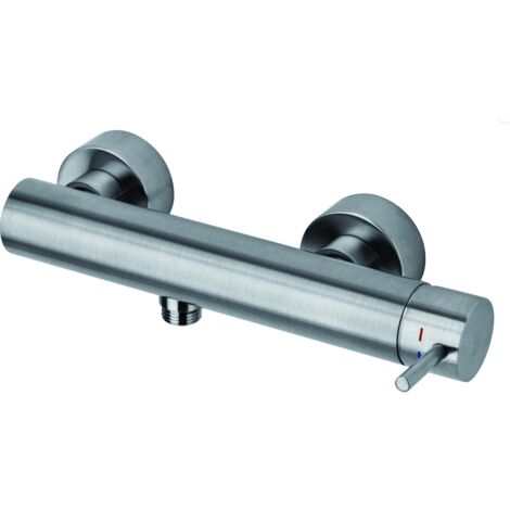 Miscelatore esterno per doccia Paffoni serie Light LIG168ST  Ottone - Steel looking