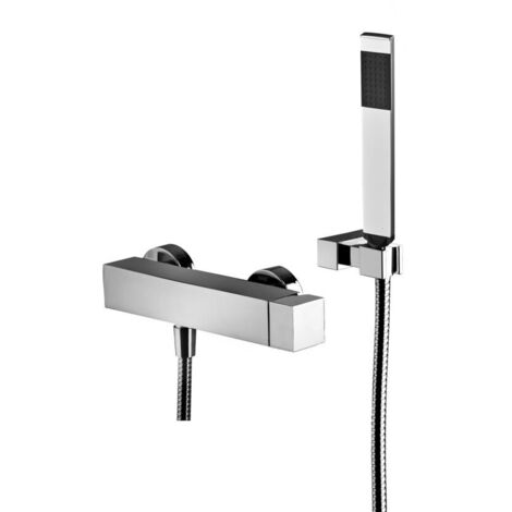 Miscelatore esterno per doccia Steel Looking Paffoni serie Elle EL168DST  Ottone - Steel looking
