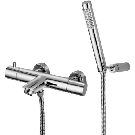 Miscelatore esterno termostatico per vasca con doccino Paffoni serie Light LIQ023CR  Cromato - Ottone
