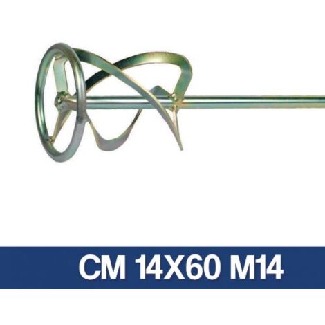 MISCELATORE FRUSTA AGITATORE VERNICE MESCOLA PITTURA COLLA MALTA AD ELICA 25547 CM 14X60 M14 (35273)