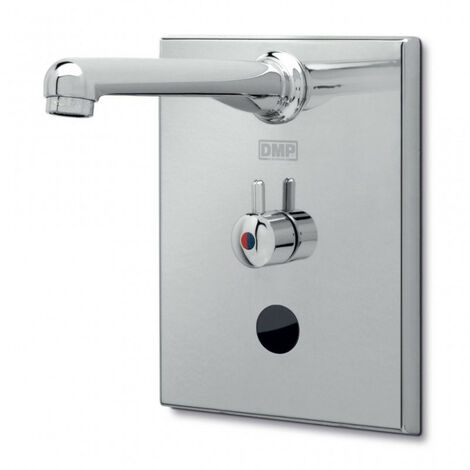 Miscelatore Incasso Con Fotocellula - Antivandalismo - Piastra In Acciaio Ino x Lucido - Elettronico - Al. a Corrente 220v