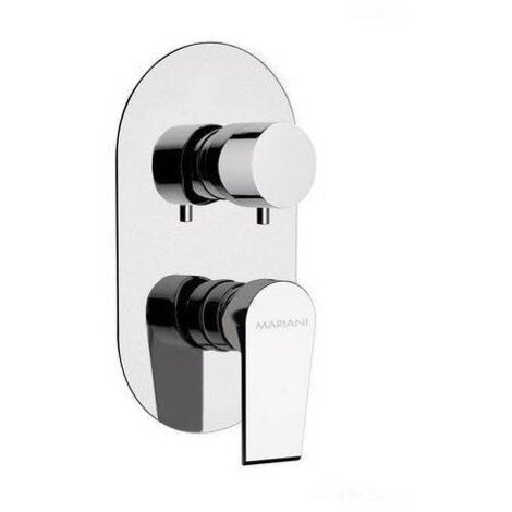 MISCELATORE INCASSO DOCCIA CON DEVIATORE 3 VIE LINEA ARTIC Cromo